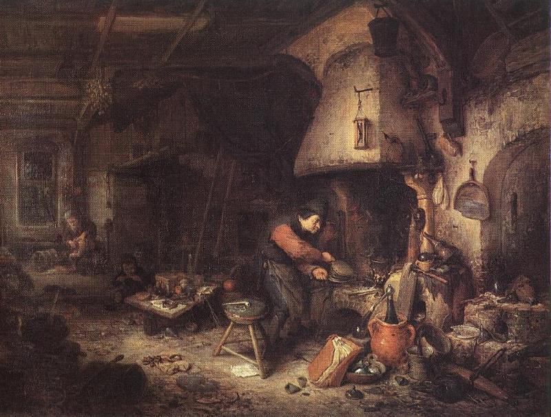 OSTADE, Adriaen Jansz. van Alchemist agg oil painting picture